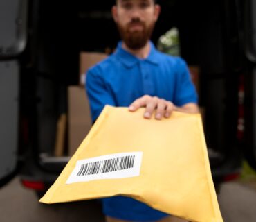 Close Up Delivery Man Holding Pack 23 2149035886 370x320